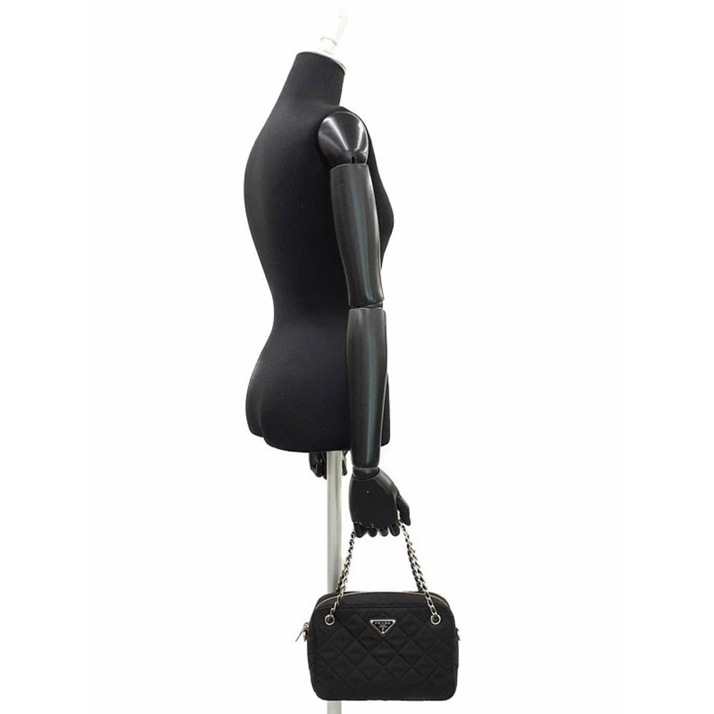 Prada Tessuto Impuntu Quilted Crossbody Bag black - Picture 9 of 9